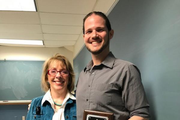 Jim O'Donnell with his advisor Dr. Christine Ballengee Morris