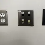 Hookups for HDMI in the conference room.