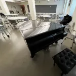 View of the Collaboratory's piano.