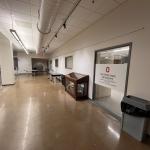 Right wall and display case of the Collaboratory.
